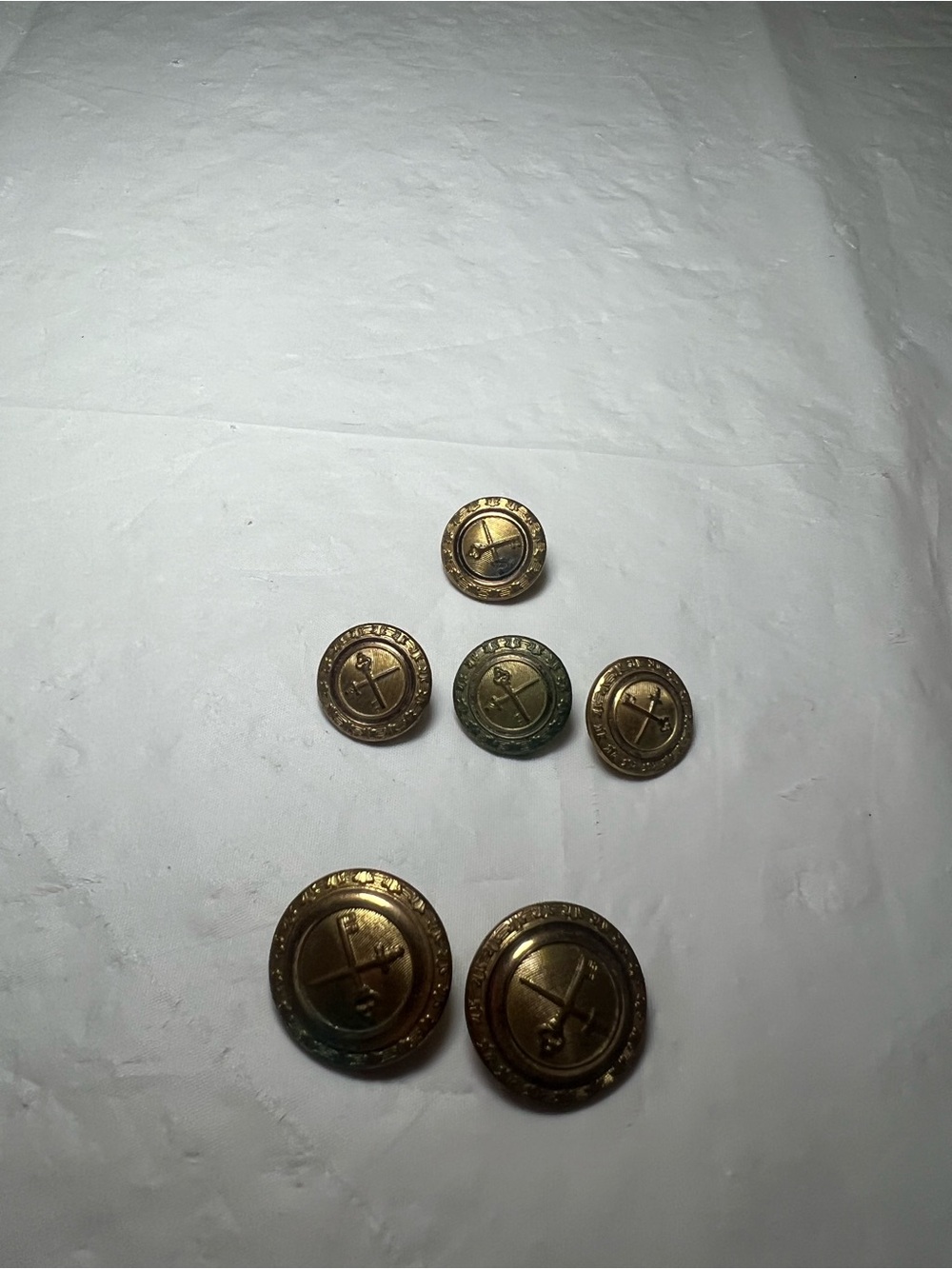 VTG Brass U.S. Army Quartermaster Corps Uniform Buttons Lot